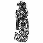 NEXTSTEP1 Krishna Metal Wall Art with LED Light – Handcrafted Black Matte Wall Hanging (24 x 10 inch) - Image 3