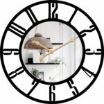 NEXTSTEP1 Stylish Silent Metal Wall Clock – Black, 40 CM - Image 5