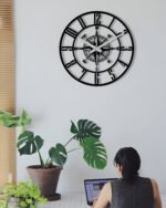 NEXTSTEP1 Stylish Silent Metal Wall Clock – Black, 40 CM - Image 5