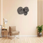 NEXTSTEP1 Metal Lotus Leaf Wall Art, 3D Black Abstract Openwork Lotus Leaf Hanging Décor (50cm X 38cm) - Image 3