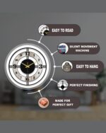 NEXTSTEP1 Silent Metal Wall Clock – Black, 40 CM - Image 7