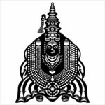 NEXTSTEP1 Tulja Bhavani Metal Wall Art – 24x18 Inch Backlit Spiritual Wall Hanging