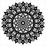NEXTSTEP1 Mandala Metal Wall Art – 24x24 Inch Round Backlit Spiritual Wall Hanging