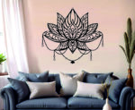 NEXTSTEP1 Lotus Black Flower Metal Wall Art for Home, Bedroom & Office (46cm x 41cm) - Image 5