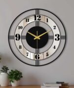 NEXTSTEP1 Silent Metal Wall Clock – Black, 40 CM - Image 4