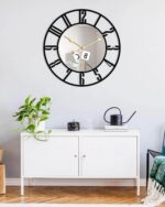 NEXTSTEP1 Stylish Silent Metal Wall Clock – Black, 40 CM - Image 2