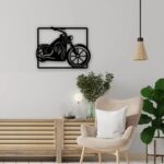 NEXTSTEP1 Metal Bike Wall Art (46cm X 45cm, Black) - Image 4