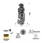 NEXTSTEP1 Krishna Metal Wall Art with LED Light – Handcrafted Black Matte Wall Hanging (24 x 10 inch) - Image 4