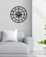 NEXTSTEP1 Stylish Silent Metal Wall Clock – Black, 40 CM - Image 3