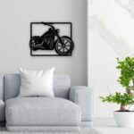 NEXTSTEP1 Metal Bike Wall Art (46cm X 45cm, Black) - Image 5