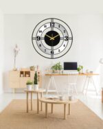 NEXTSTEP1 Silent Metal Wall Clock – Black, 40 CM - Image 3