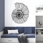 NEXTSTEP1 Nautilus Spiral Shell Metal Wall Art for Living Room, Bathroom -(38cm x 45cm) - Image 3