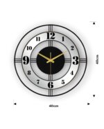 NEXTSTEP1 Silent Metal Wall Clock – Black, 40 CM - Image 6