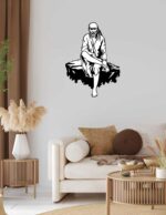 NEXTSTEP1 Sai Baba Metal Wall Art-Backlit Wall Hanging for Home Temple, Living Room & Office-24x18inch. - Image 2