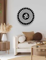 OM Mandala Metal Wall Art – 18x18 Inch Backlit Round Spiritual Wall Hanging - Image 2
