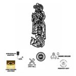 NEXTSTEP1 Krishna Metal Wall Art – 24x10 Inch Handcrafted Black Matte Wall Hanging - Image 3