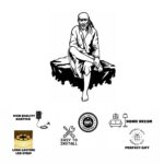 NEXTSTEP1 Sai Baba Metal Wall Art-Backlit Wall Hanging for Home Temple, Living Room & Office-24x18inch. - Image 3