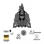 NEXTSTEP1 Tulja Bhavani Metal Wall Art – 24x18 Inch Backlit Spiritual Wall Hanging - Image 3