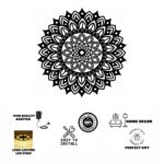 NEXTSTEP1 Mandala Metal Wall Art – 24x24 Inch Round Backlit Spiritual Wall Hanging - Image 2