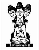 NEXTSTEP1 Shri Swami Samarth Metal Wall Art with light - Wall Decoration-25 x 15 inch - Image 2