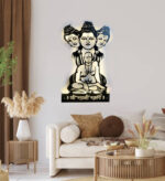 NEXTSTEP1 Shri Swami Samarth Metal Wall Art with light - Wall Decoration-25 x 15 inch - Image 3