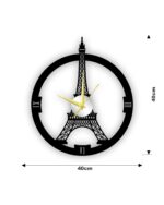 NEXTSTEP1 Paris Silent Metal Wall Clock – Black, 40 CM - Image 5