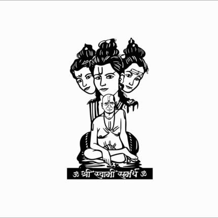 NEXTSTEP1 Shri Swami Samarth Metal Wall Art - Wall Hanging (15x25 inch)