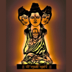 NEXTSTEP1 Shri Swami Samarth Metal Wall Art with Light Décor-25 x 15 Inches.