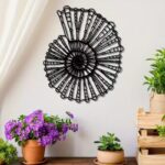 NEXTSTEP1 Nautilus Spiral Shell Metal Wall Art for Living Room, Bathroom -(38cm x 45cm) - Image 5