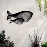 NEXTSTEP1 Blue Whale Metal Wall Art – Vintage Laser-Cut Iron Décor (46cm x 25cm) - Image 5
