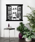 NEXTSTEP1 Metal Birds On Branch Sculpture Wall Art Hanging Showpiece for Living (43cm X 46cm) - Image 4