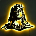 NEXTSTEP1 Adiyogi | Lord Shiva LED Wall Art | 22x18 Inch Metal Backlit Decorative Light